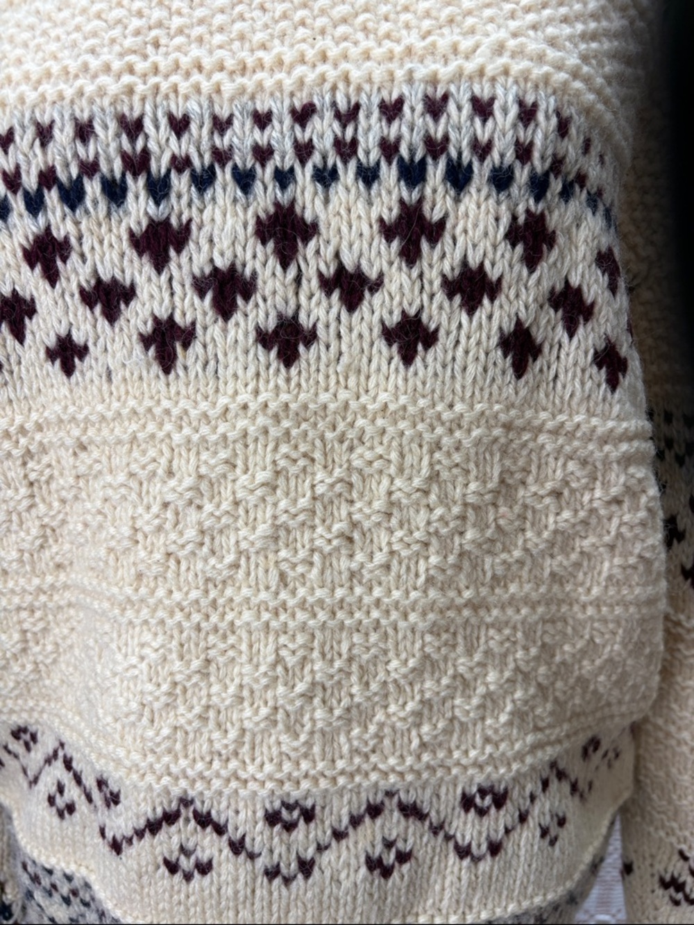 Polo Ralph Lauren Hand Knit Wool Sweater Fair Isle Size S - Picture 3 of 9